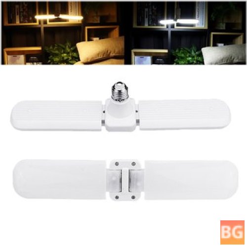 Fan Light Bulb - E27 - 26W - 2-Leaf - Foldable - Indoor Home - Adjustable - Ceiling