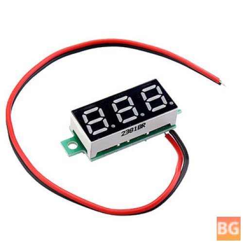 2.5-30V Digital Red Display DC Voltmeter - 0.28 Inches