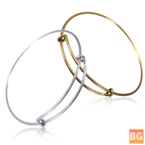 10/20Pcs Silver Plated Adjustable Bulk Wire Wrapped Bangle Bracelet with Gold Plating