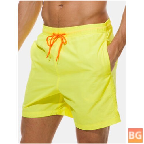 Beach Board Shorts with ESCATCH Waterproofing - Lightweight and Solid Color