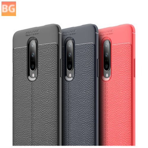 Soft Litchi Protective Case for OnePlus 7