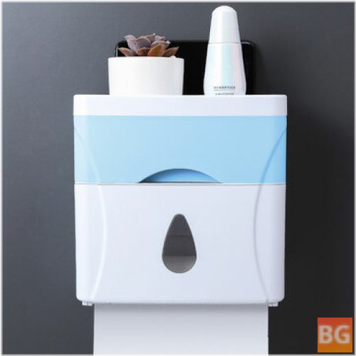 Waterproof Double-Deck Wall-Mounted Toilet Tissue Dispenser