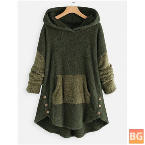 Hooded Sweatshirt with Contrast Color