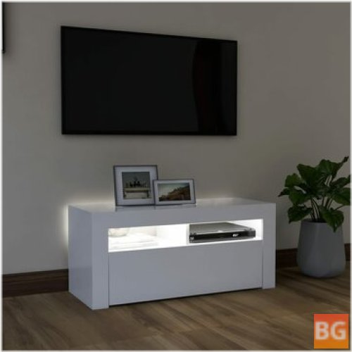 TV Cabinet with LED Lights - 35.4