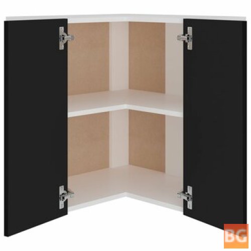 Chipboard Hanging Corner Cabinet - 57x57x60 cm