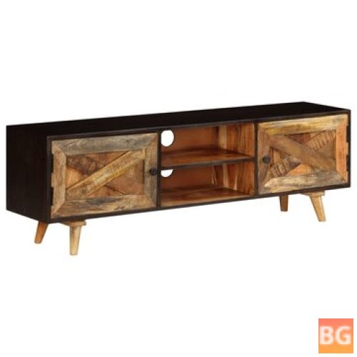 TV Cabinet with Wood Frame and Mango Wood Top