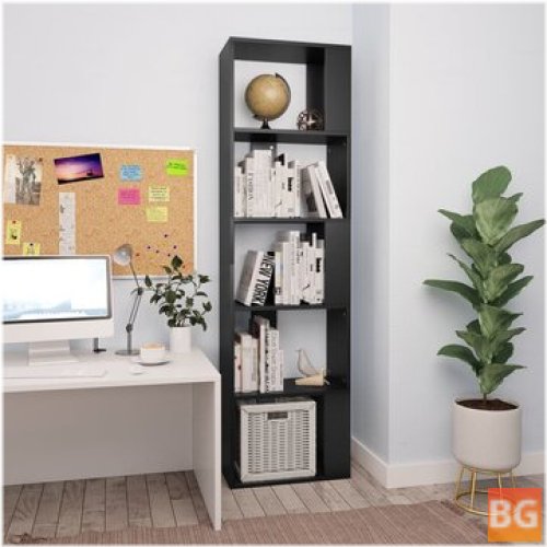 Book Cabinet/Room Divider - black 17.7