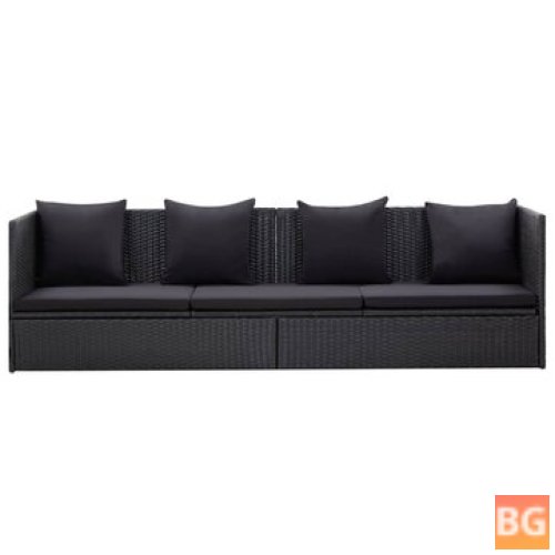 Outdoor Sofa with Cushion and Pillow Memory Foam