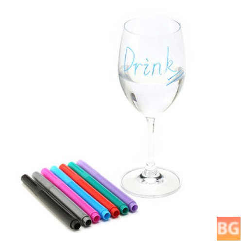 Wine Glass Maker Pen with Charm - Reusable