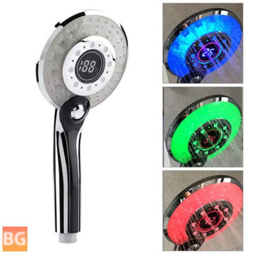 LED Shower Head with Temperature Control for Smart Home