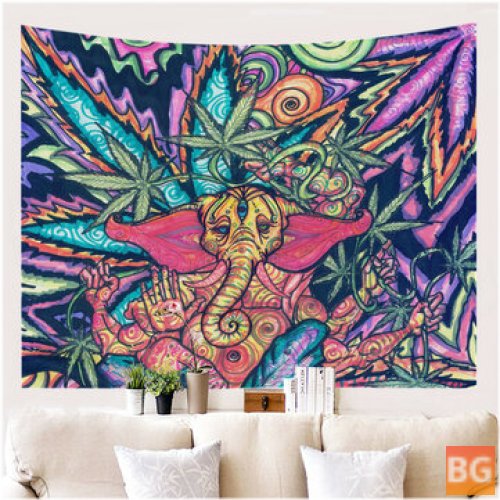 Hippie Elephant Tapestry Wall Hanging - Printed Home Decoration