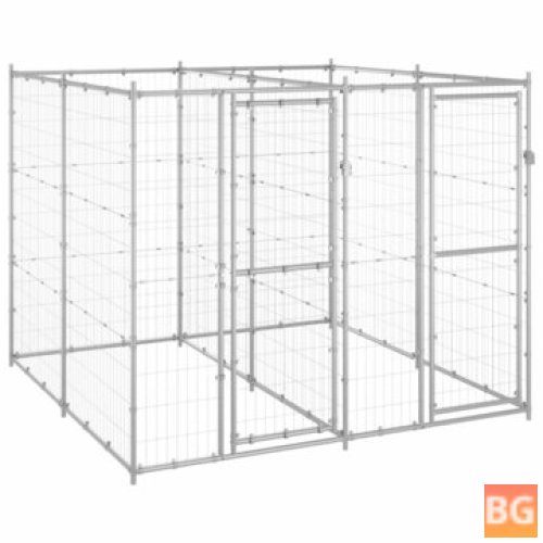 Galvanized Steel Dog Kennel (4.84m²)