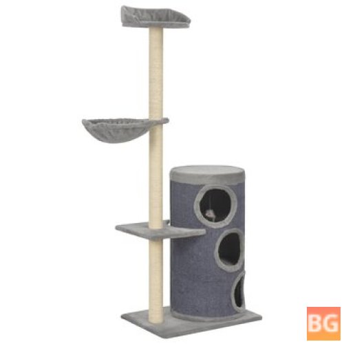 vidaXL 170668 Cat Tree with Sisal Scratching Posts Grey 148 cm Cat Supplies for Pets