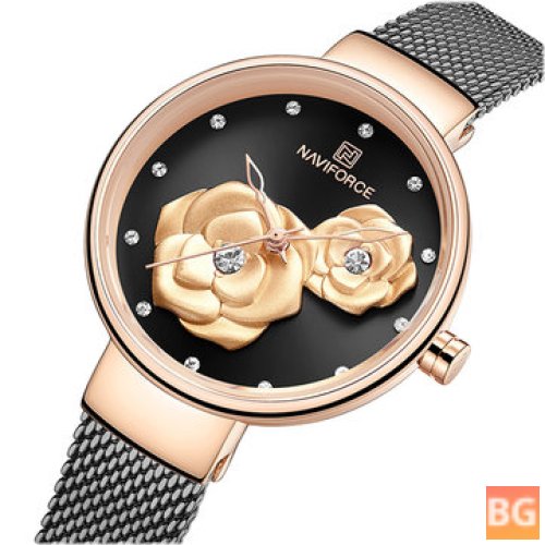 Wristwatch with Embossed Dial - 5013