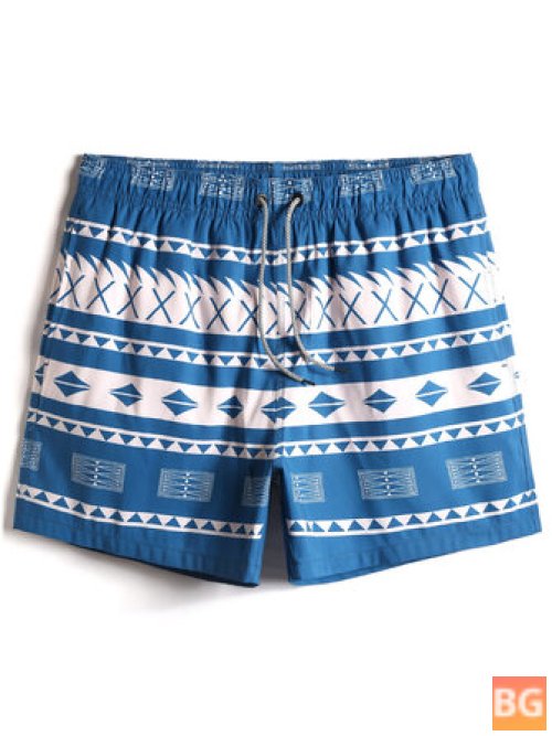 Beach Shorts with Quick Drying Print