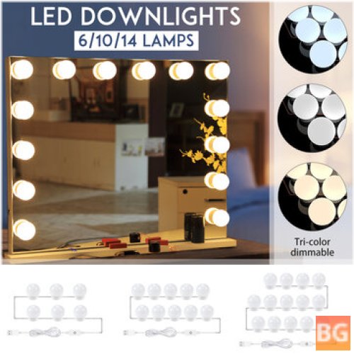 6/10/14 LED Vanity Mirror Lamp with Dimmable Lights