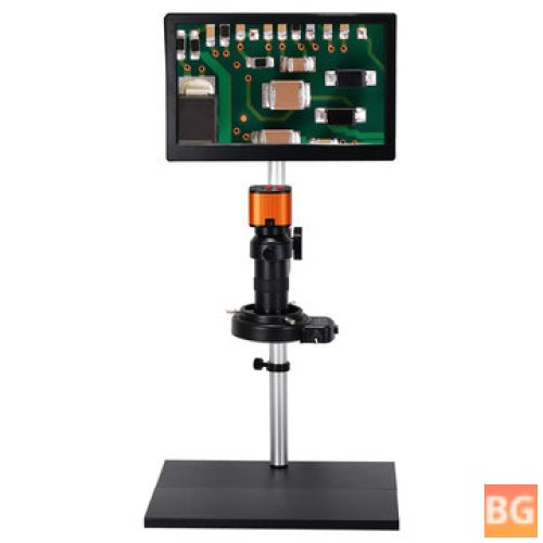 24MP Industrial Video Microscope Camera with 2K Resolution and 11.6" LCD Screen