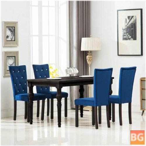 Dark Blue Velvet Dining Chairs
