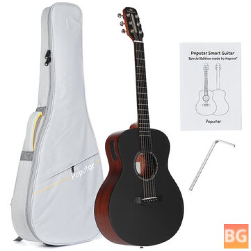 Poputar T1 36 Inch LED Smart Guitar Guitare App BT5.0 Spruce Mahogany Acoustic Guitar Guitarra Musical InstrumentsWithout Bag