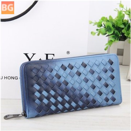 5.5 Inch Women's PU Woven Wallet Phone Bag for iPhone 7/7 Plus