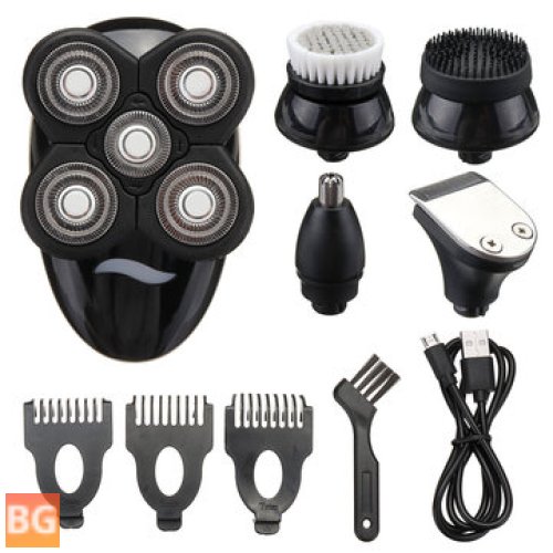 5-in-1 Rechargeable Shaver and Hair Trimmer - Waterproof