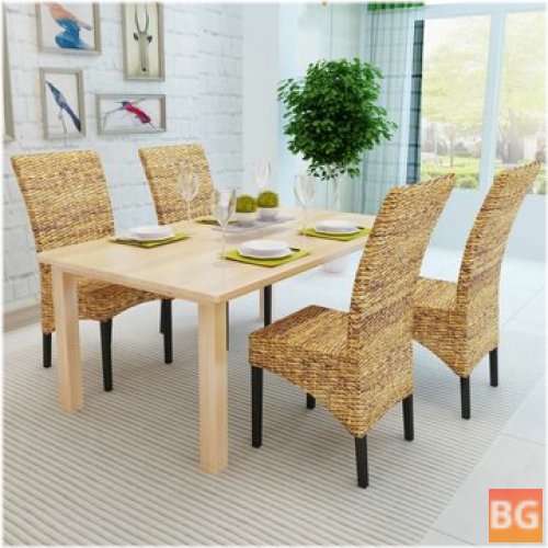 4-Piece Dining Room Chairs - Acacia & Solid mango Wood