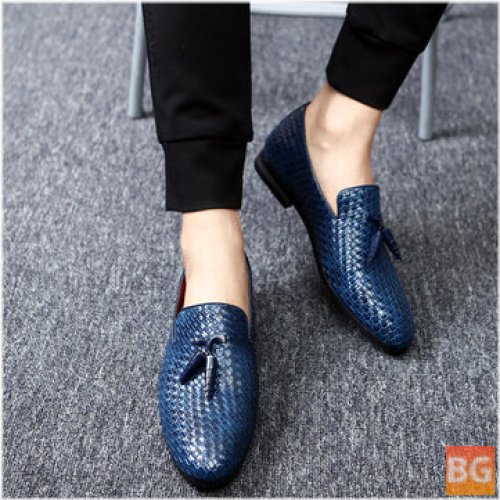 Leather Snake Pattern Oxfords - Elegant Business Shoes