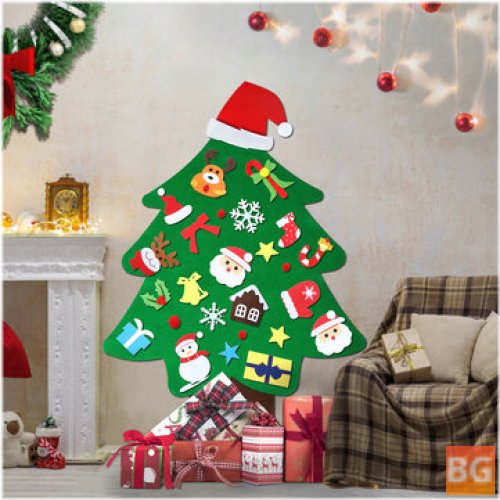 Felt Christmas Tree Kit with 37 Ornaments