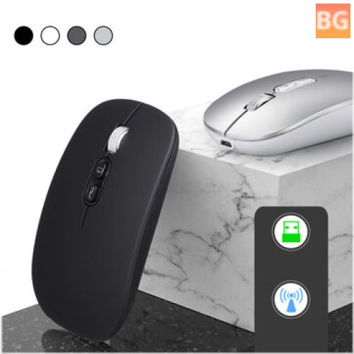 Dual Mode Wireless Mouse with Adjustable DPI and Rechargeable Battery