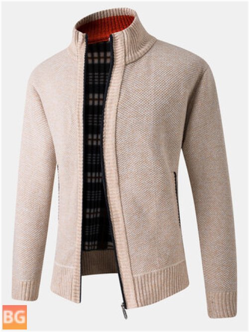 Casual Cotton Cardigan with Pocket - Mens