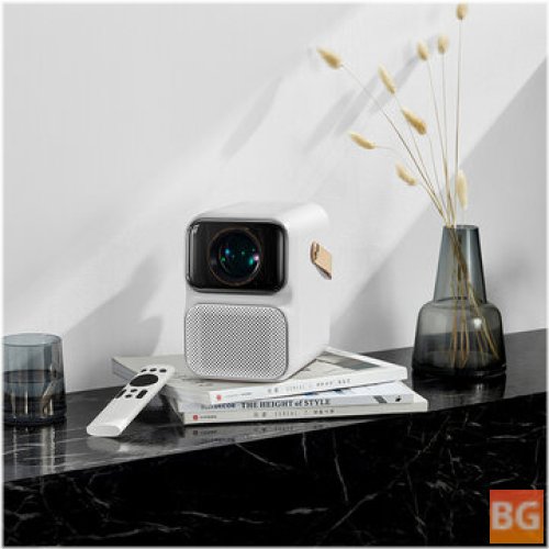 Wanbo T6max+ - Projector with Auto Focus and 1080P - 550ANSI Lumens - Four-Point Keystone Correction - 5G-WIFI Wireless Cast Screen - Bluetooth 5.0 - 2+16GB AI Voice Control - Home Theater Mini Projector - Outdoor Movie