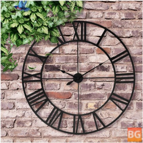 Garden Wall Clock with Numerals - 80cm
