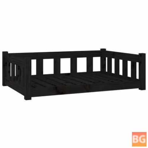 Pine Dog Bed 95.5x65.5x28 cm -solid black