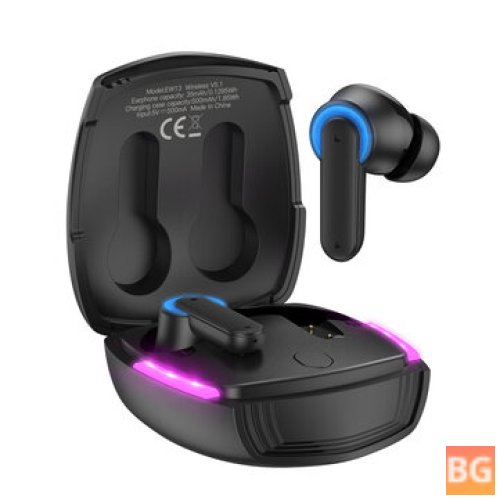 Hoco EW13 Bluetooth 5.1 Earbuds with ENC Noise Reduction and 13mm Large Driver LED Colorful Lights