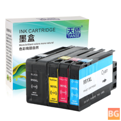 Tianse 950XL 951XL HP950 HP951 Ink Cartridge - For HP Officejet Pro 8100 8600 8610 8615 8620 8625 251dw 276dw Printer