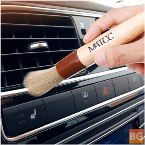 MATCC Car Detailing Brush with Wooden Handle