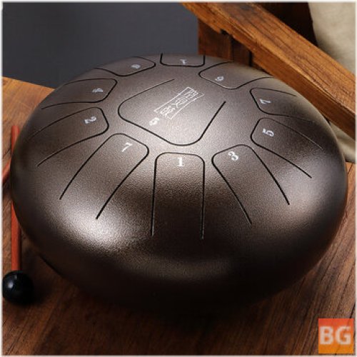 10" D Tune Steel Tongue Handpan with Mallets and Bag