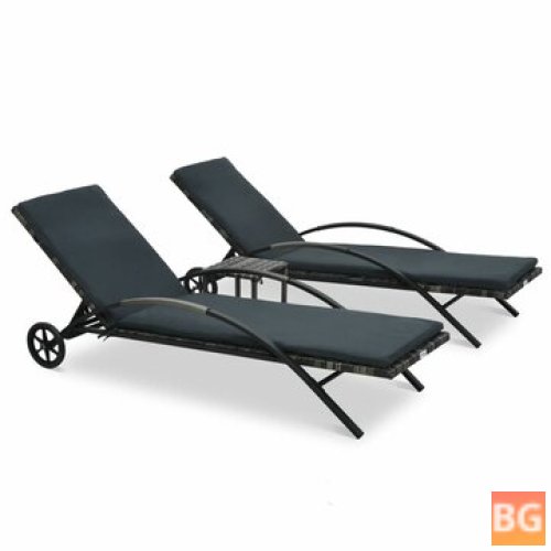 Sun Loungers with Rattan Material