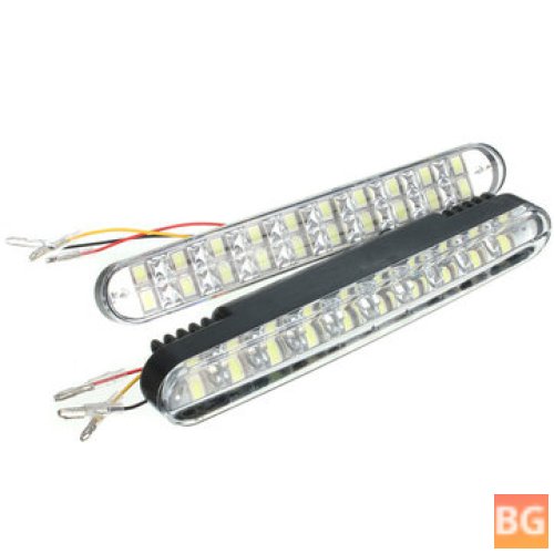 10SMD LED DRL with Turn Lights - White