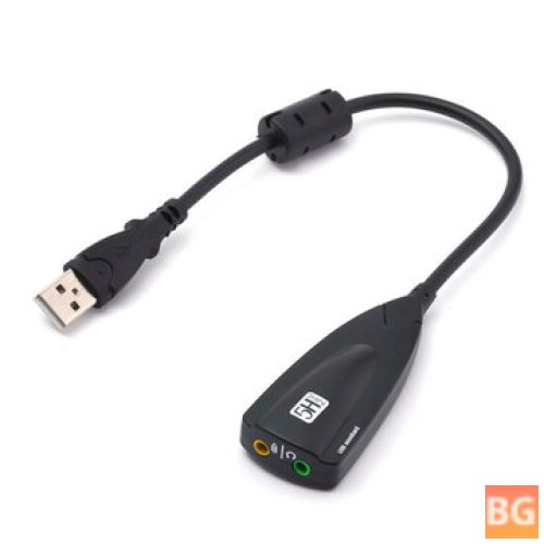 1PCS 5.1 External USB Sound Card for Headphones and Laptops