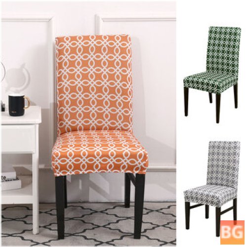 Geometric Printing Seat Cover for Dining Chairs - Stain-resistant