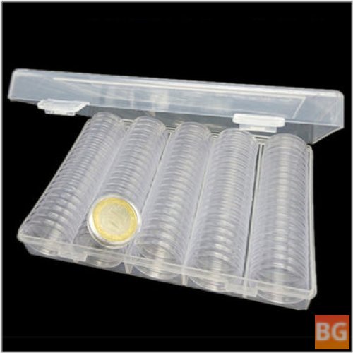 Coin Holder Box with 27mm Round Cases
