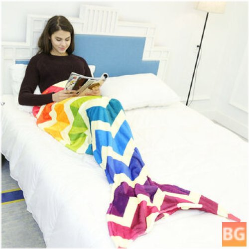Mermaid Blanket - Rainbow Tail Blanket for Sofa