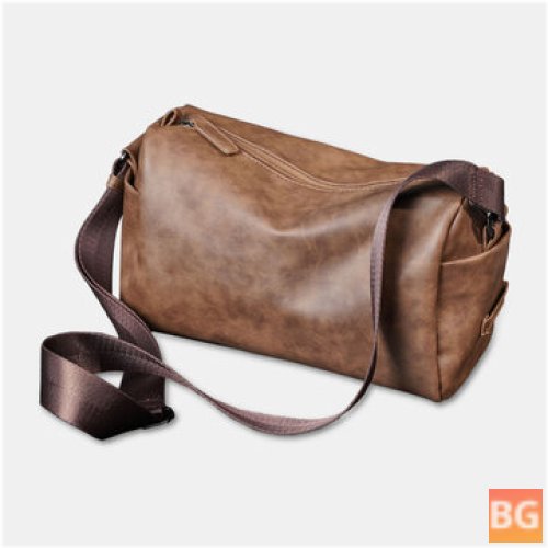 Vintage Men's Crossbody Bag with a Faux Leather Multifunctionality