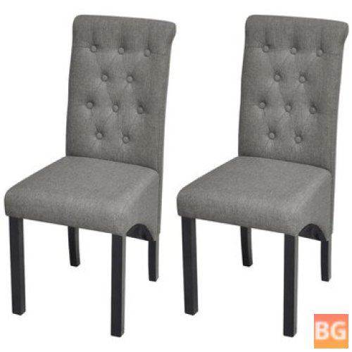 Two-Piece Fabric Chair with Light Gray Fabric