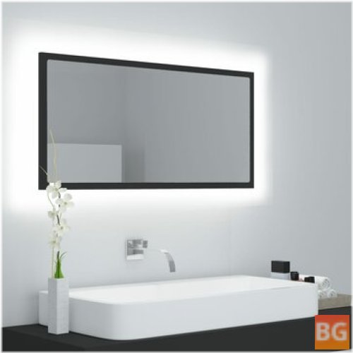 Gray LED Bathroom Mirror