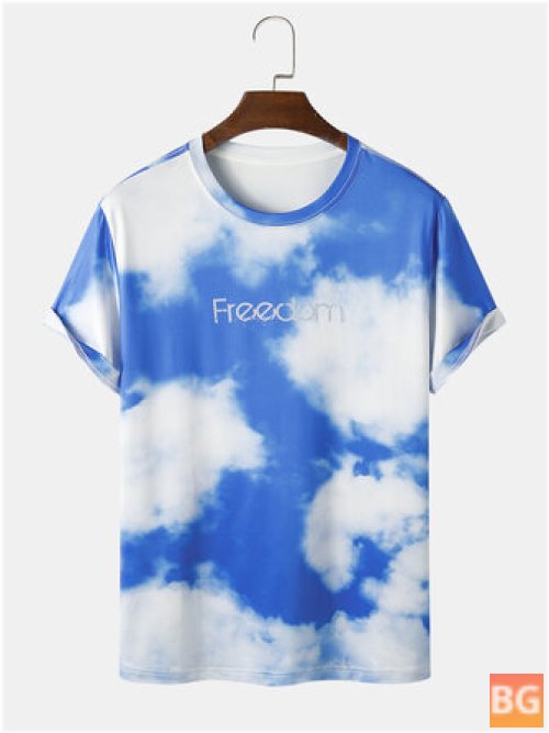 Cloud Print T-Shirts - Mens