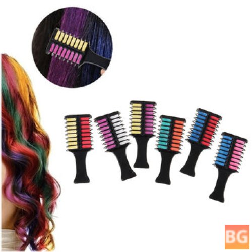Hair Dye Comb with Mini Chalks - Multicolor