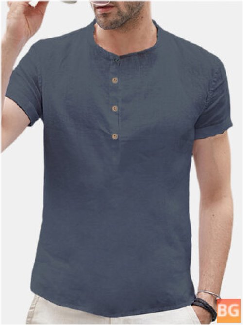 Retro Linen Cotton Men's Summer Shirts