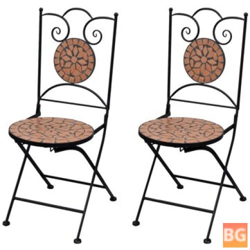 2PCS Ceramic Table Chairs